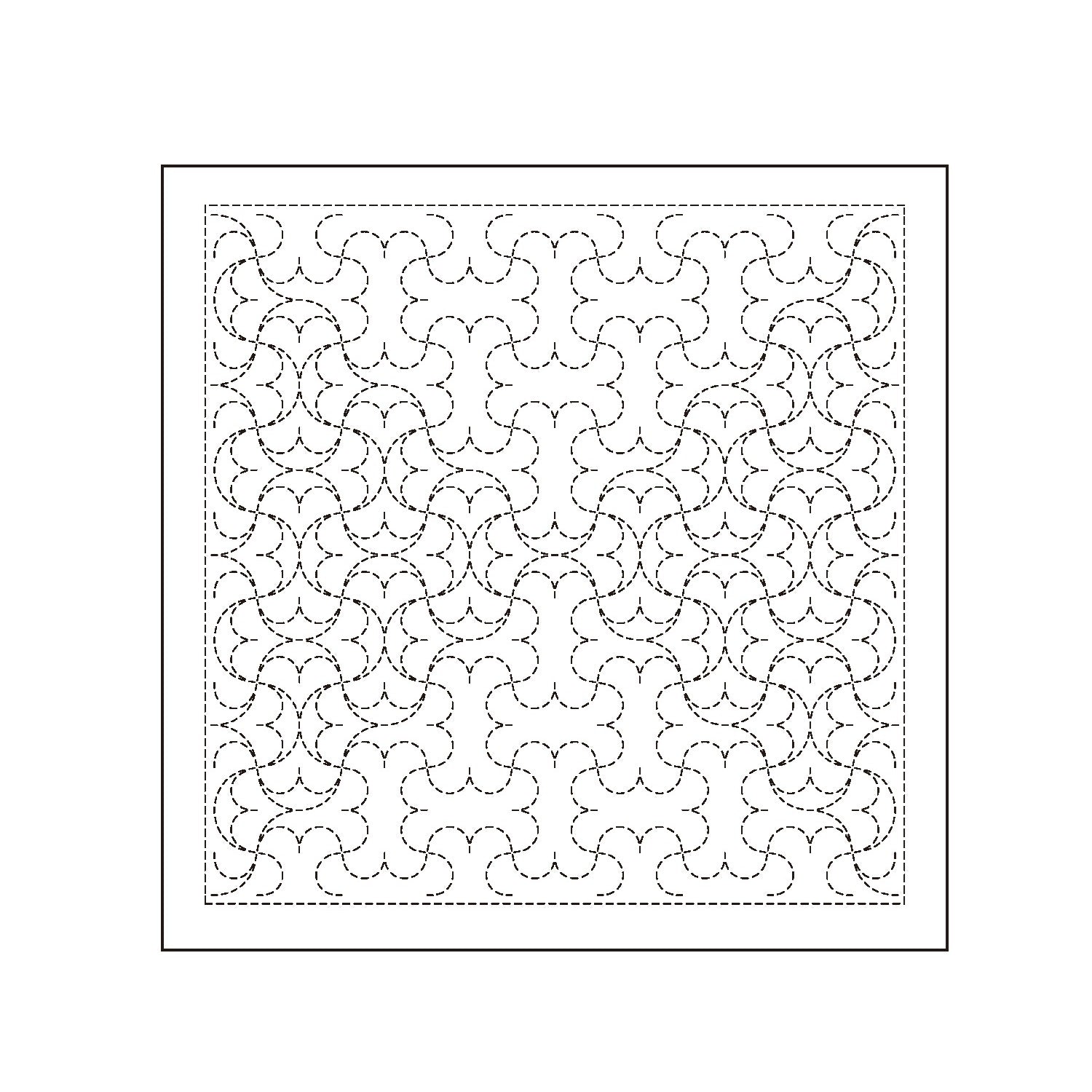 Traditional Sashiko Sampler - Hanamaru Tsunagi (#H1125/2125