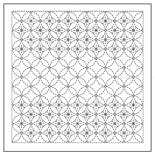 Traditional Sashiko Sampler - ShippoTsunagi (#H1136/2136