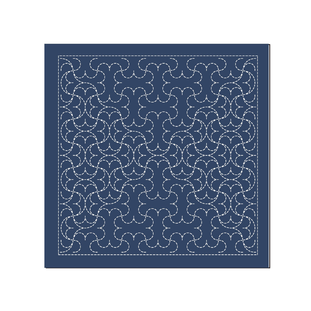 Traditional Sashiko Sampler - Hanamaru Tsunagi (#H1125/2125)