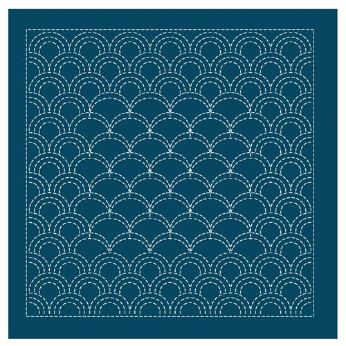 Traditional Sashiko Sampler - Seigaiha (#H1134/2134) – Snuggly Monkey