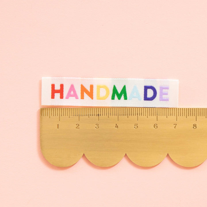 Handmade in Rainbow Woven Labels