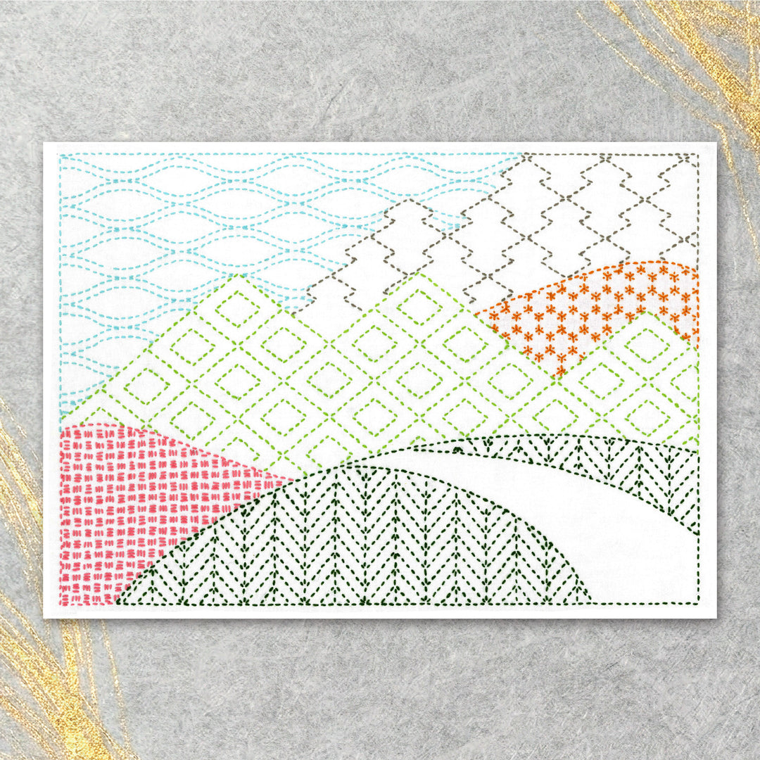 Sashiko Placemat Sampler - Mountain Range (L1011)