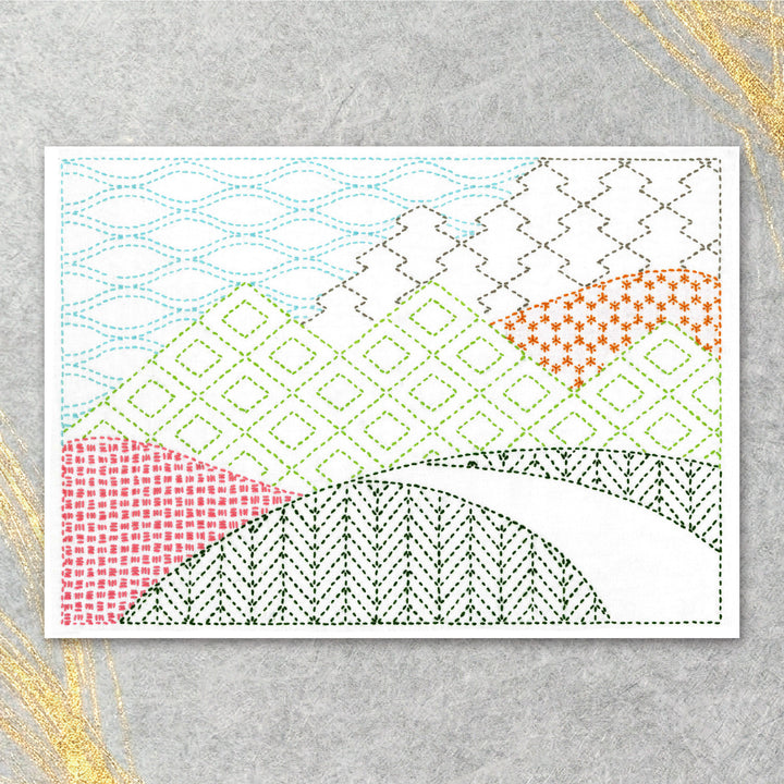 Sashiko Placemat Sampler - Mountain Range (L1011)