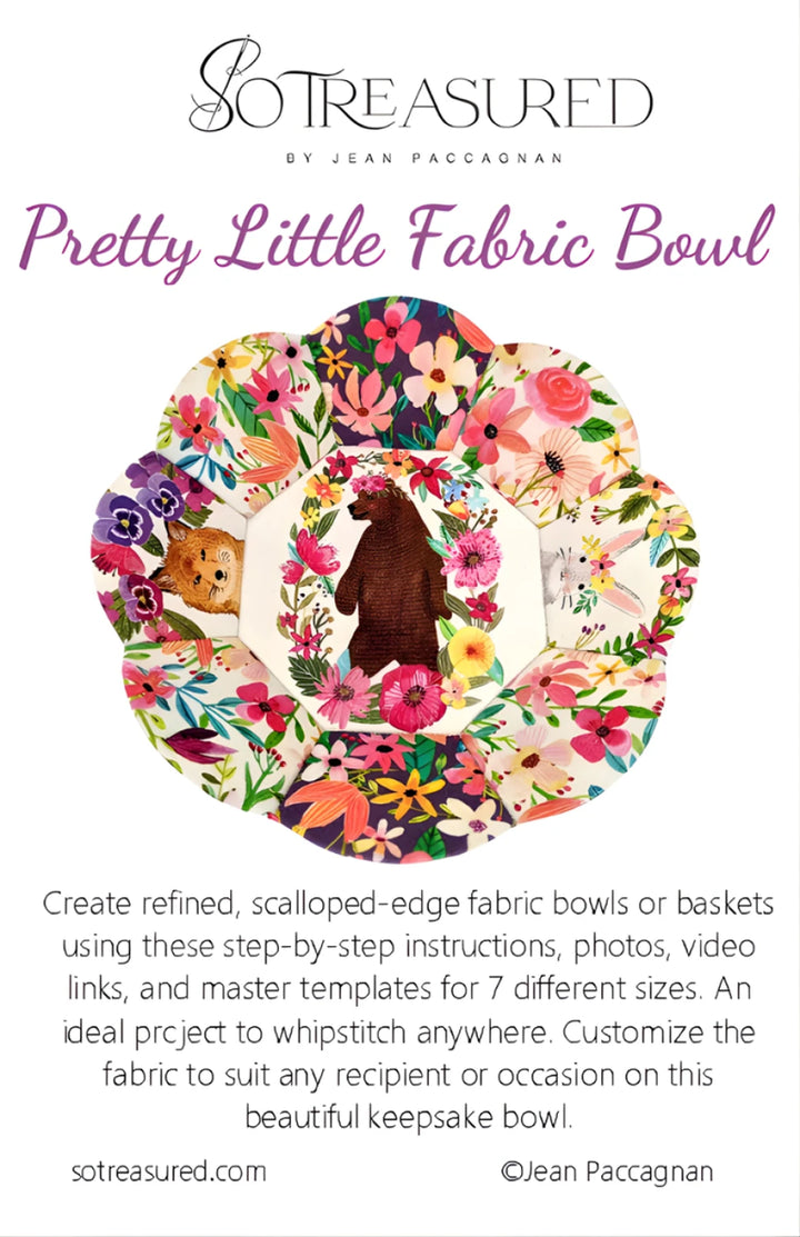 English Paper Piecing Bowls Pattern - The Pretty Little Fabric Bowl