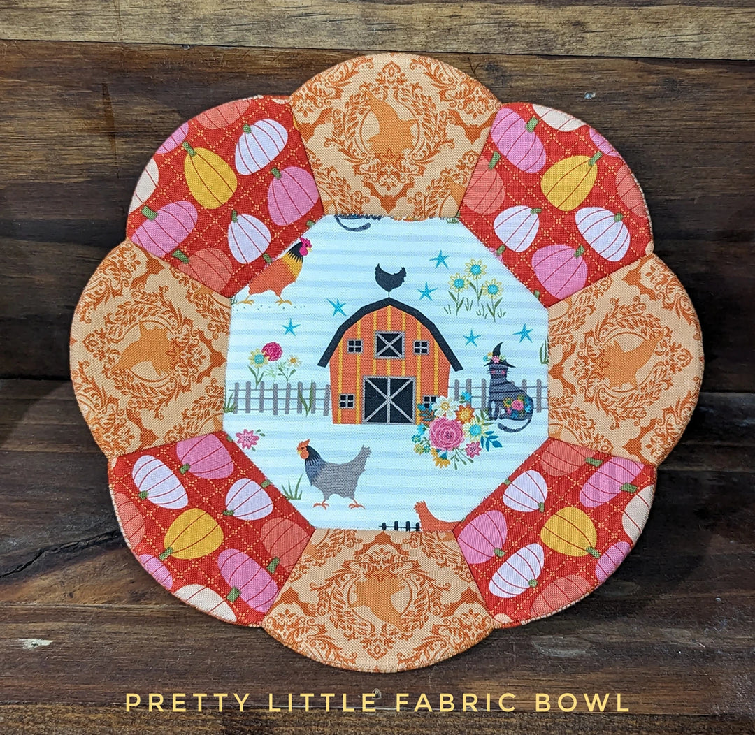 English Paper Piecing Bowls Pattern - The Pretty Little Fabric Bowl