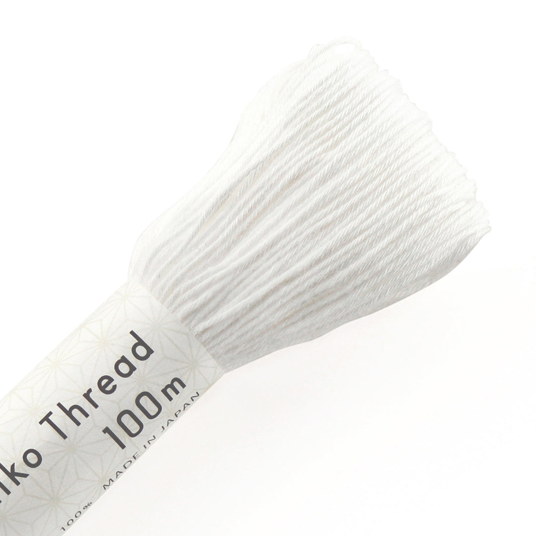 100m Skein Olympus Sashiko Thread - White (#101)