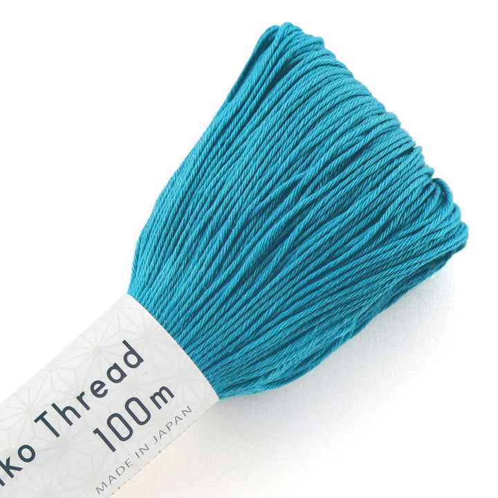 100m Skein Olympus Sashiko Thread - Cyan Blue (#112)