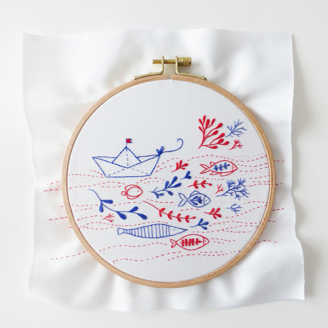 Sailing Upstream Embroidery Kit