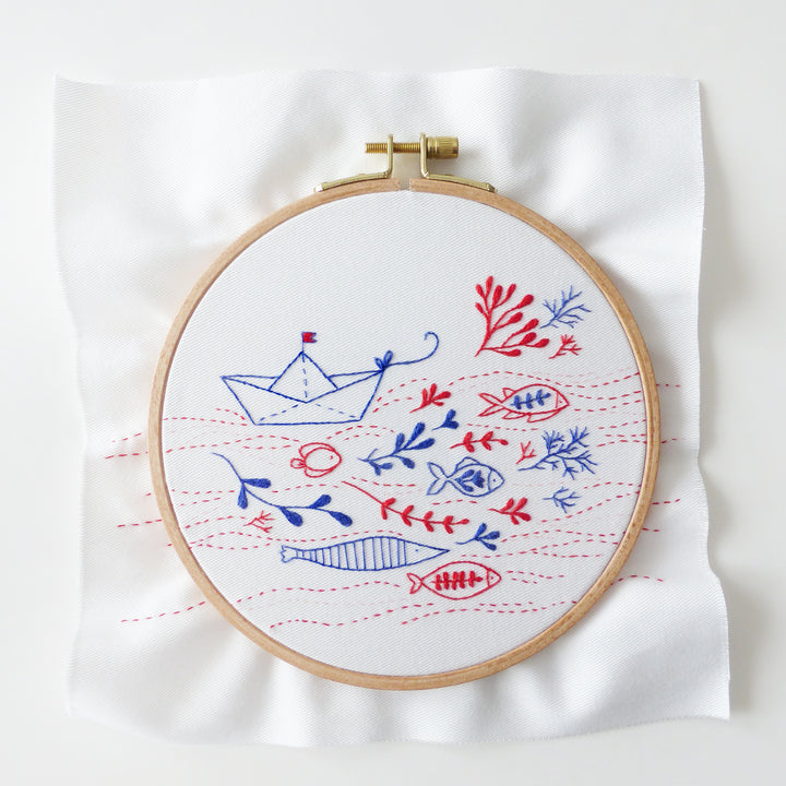 Sailing Upstream Embroidery Kit