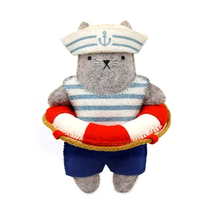 Sailor Cat Doll Felt Embroidery Kit