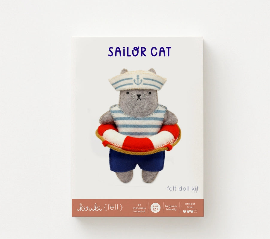 Sailor Cat Doll Felt Embroidery Kit
