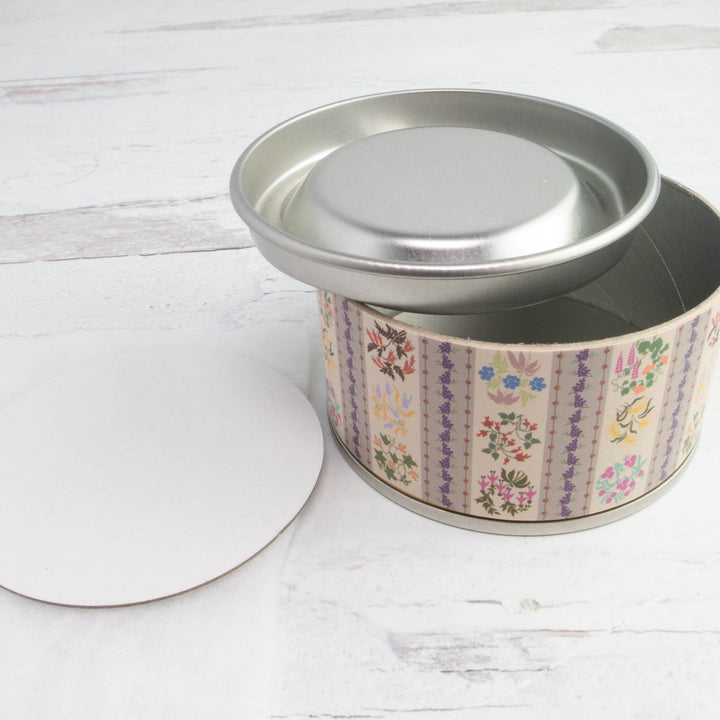 Customizable Lid Storage Tin - Floral