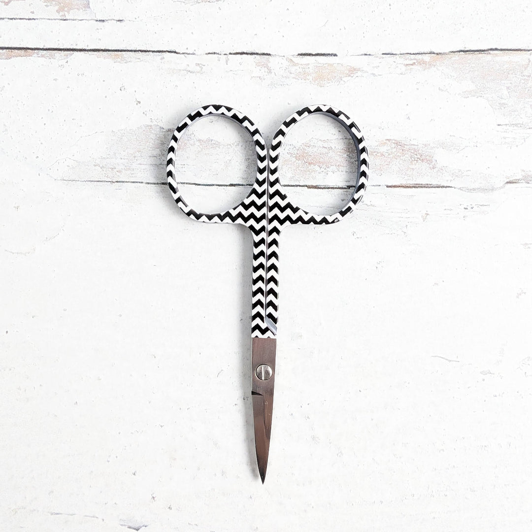 Black and White Chevron Embroidery Scissors