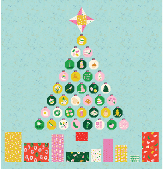 Ruby Star Society Merry Happy Ornament Panel