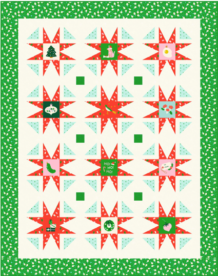 Ruby Star Society Merry Happy Ornament Panel