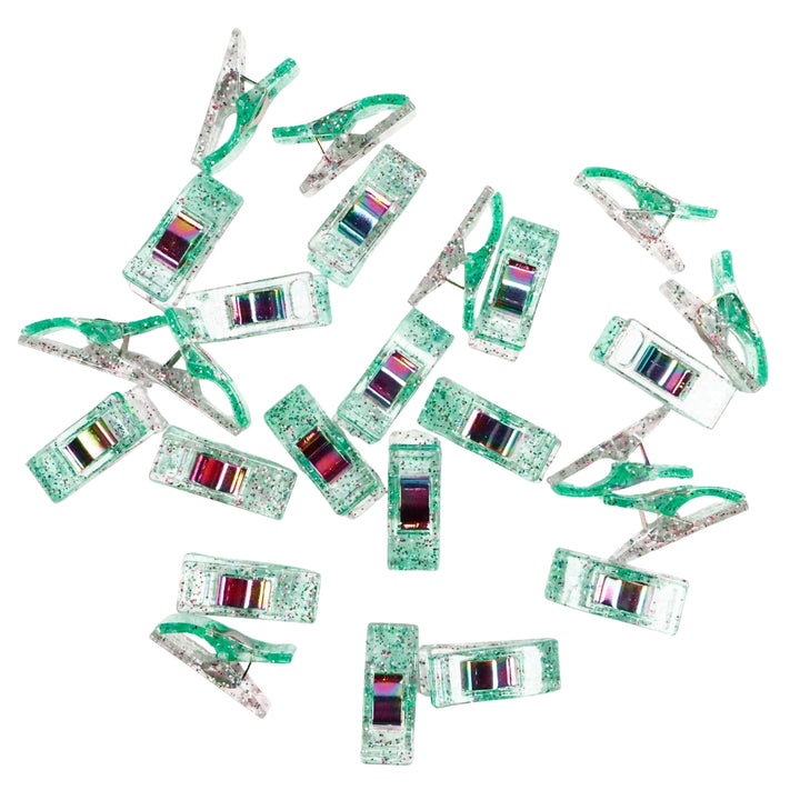 Seaglass Glitter Sewing Clips (25 pack)