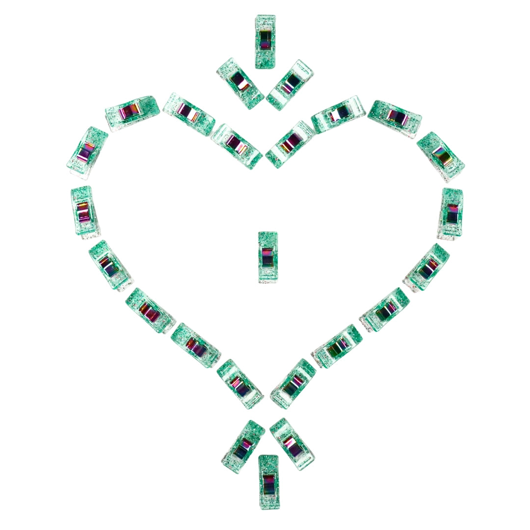 Seaglass Glitter Sewing Clips (25 pack)