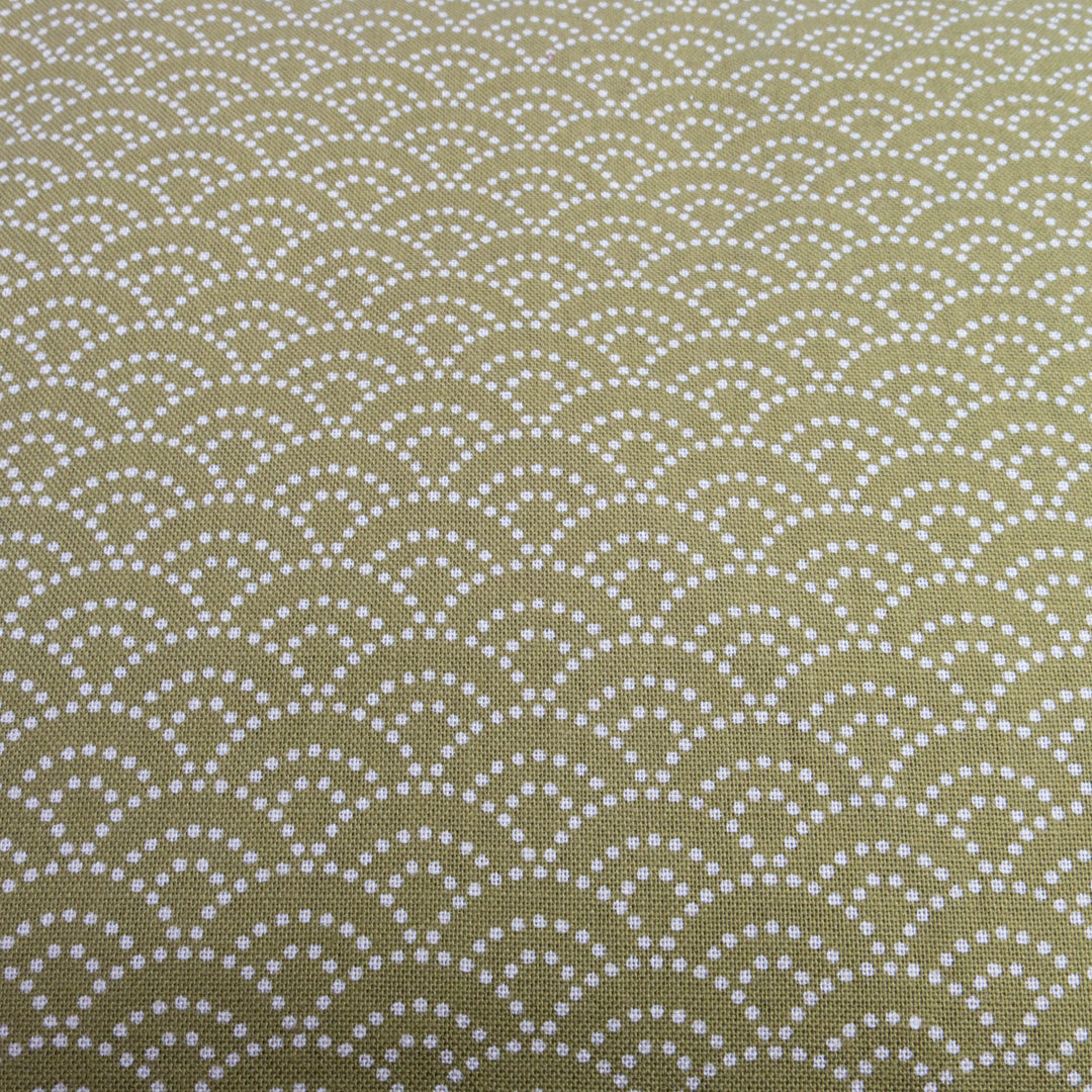 Sevenberry Kasuri : Dotted Waves on Olive Green (SBK22D33)