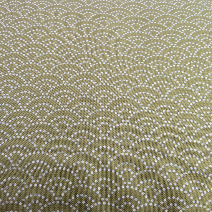 Sevenberry Kasuri : Dotted Waves on Olive Green (SBK22D33)