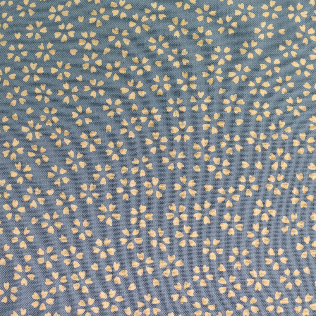 Sevenberry Kasuri : Cherry Blossoms Ink in Dusty Blue (SBK22D13)