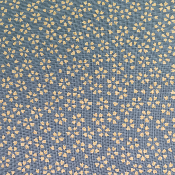 Sevenberry Kasuri : Cherry Blossoms Ink in Dusty Blue (SBK22D13)