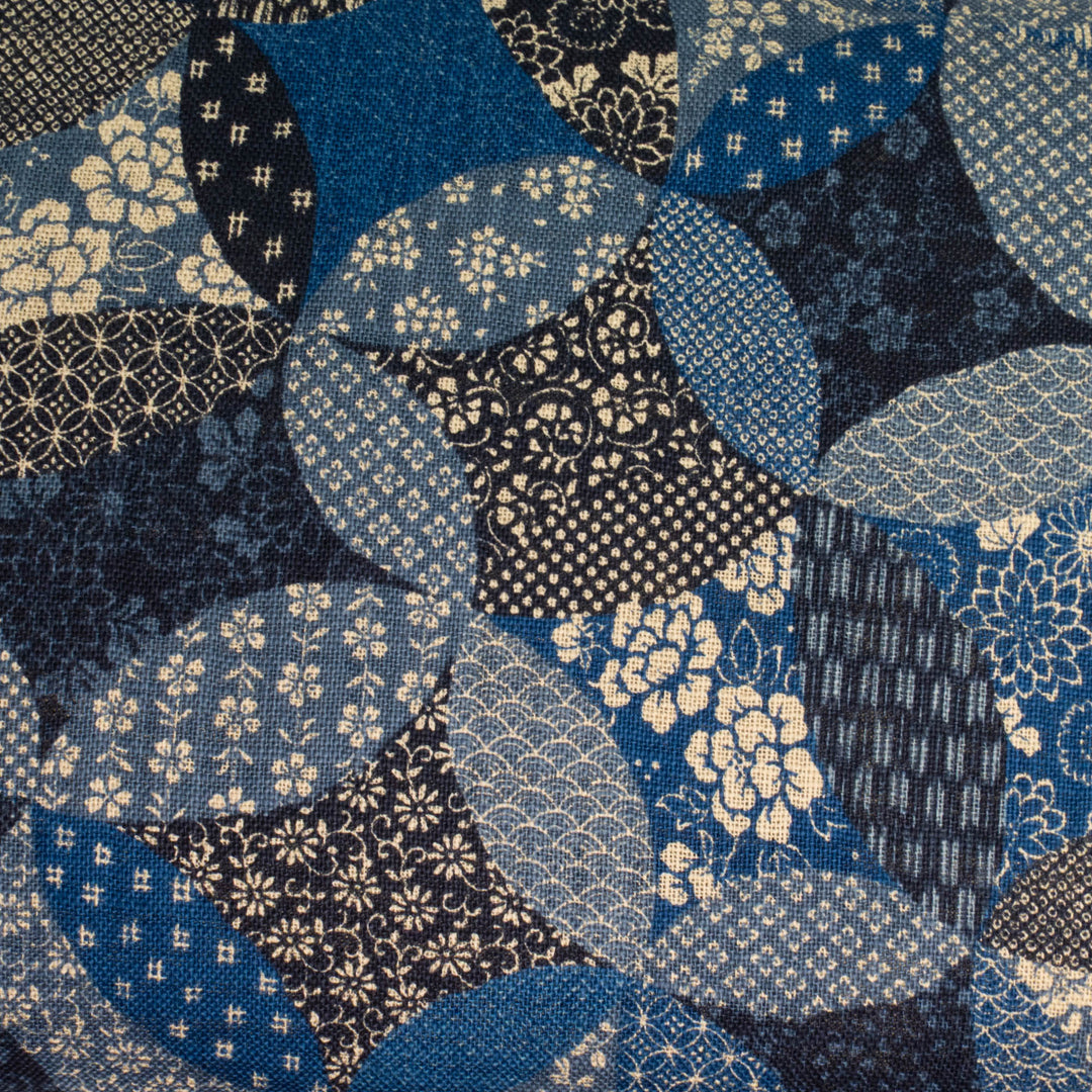 Nara Homespun :: Wagara Orange Peels in Blue (NHS50041)