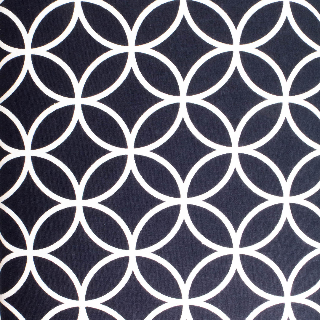 Sevenberry Japanese Cotton Fabric - Bold Shippo Tsunagi on Black (SB610-D12)