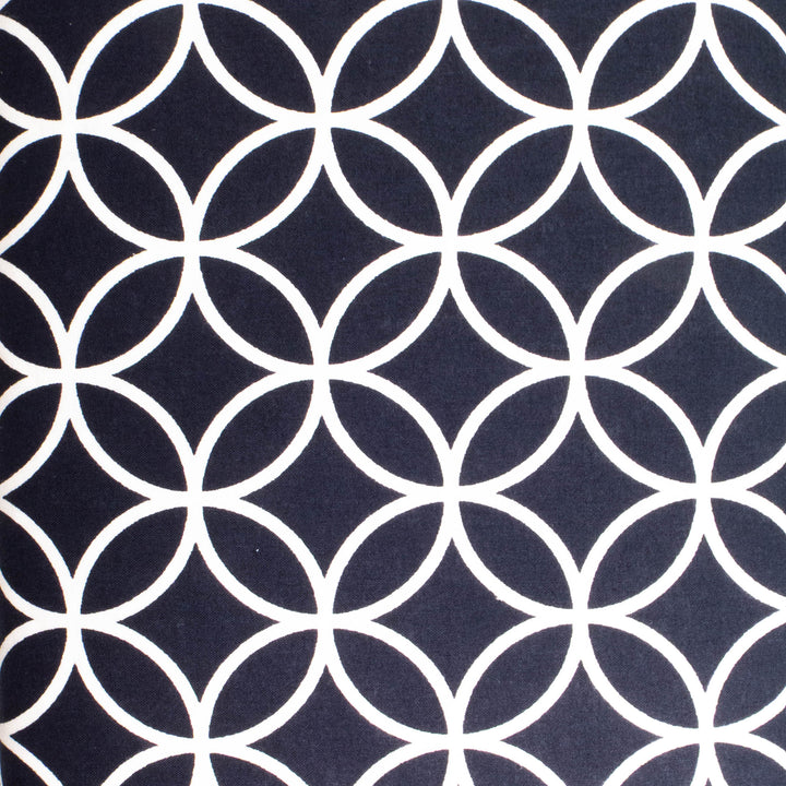 Sevenberry Japanese Cotton Fabric - Bold Shippo Tsunagi on Black (SB610-D12)