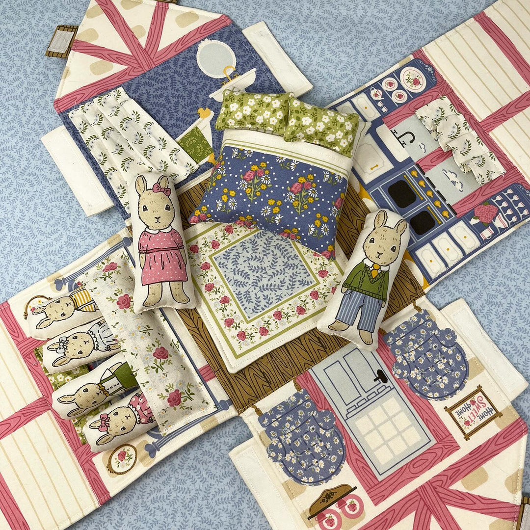 Stacy Iest Hsu SECRET GARDEN - Bunny Cottage Fabric Panel
