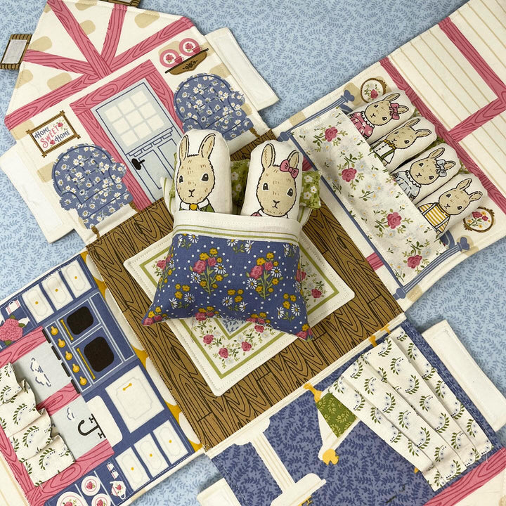 Stacy Iest Hsu SECRET GARDEN - Bunny Cottage Fabric Panel