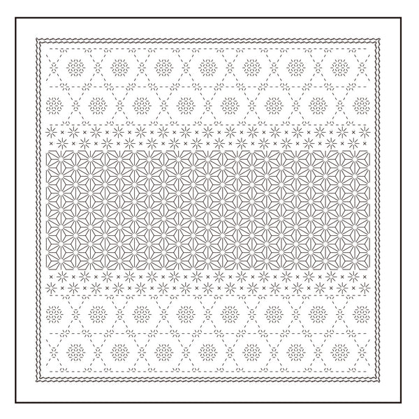 official地毛断捨離ism*　米寿ちゃんちゃんこ　Sサイズ用　刺繍有 Mixed Style Sashiko Stitching Sampler - Snow Crystal (1110