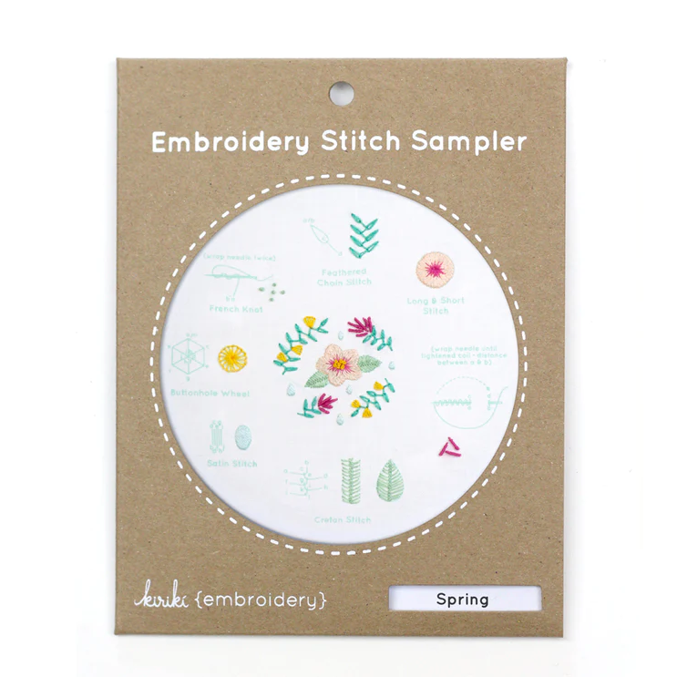 Spring Embroidery Stitch Sampler
