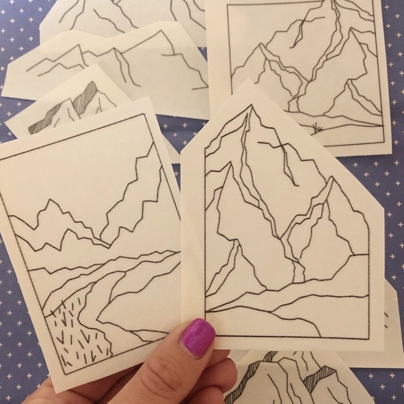 Mountains Stick & Stitch Embroidery Patterns