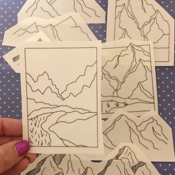 Mountains Stick & Stitch Embroidery Patterns