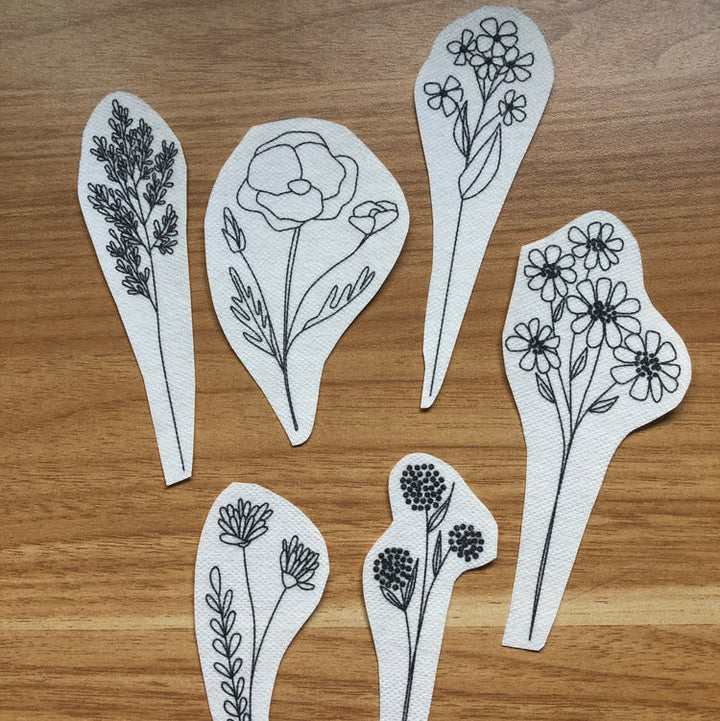 Wildflower Bouquet Stick & Stitch Embroidery Patterns