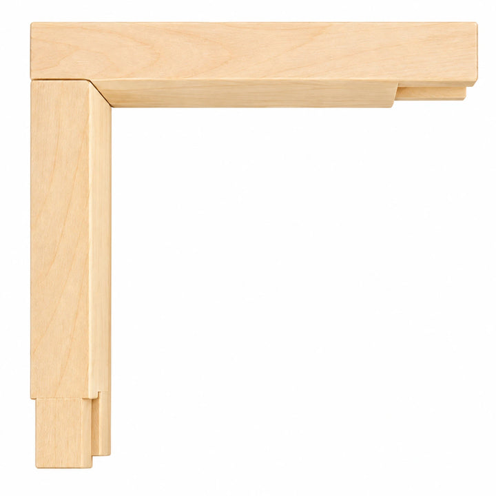 Two Sullivans brand stretcher bars connected at one corner to form the top and side of a frame