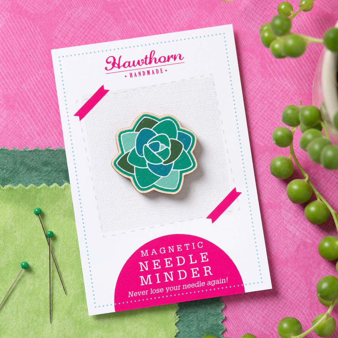 Succulent Wooden Needle Minder