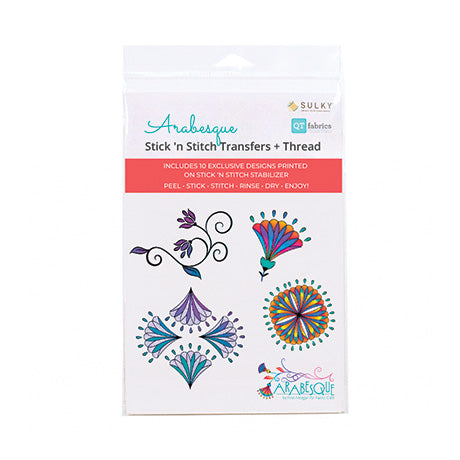 Arabesque Stick & Stitch Embroidery Patterns & Thread Set