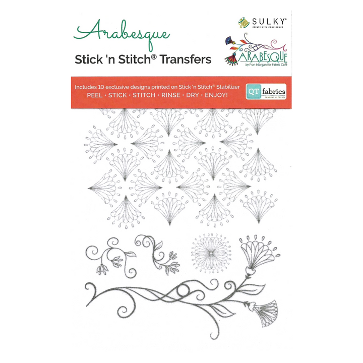 Arabesque Stick & Stitch Embroidery Patterns & Thread Set