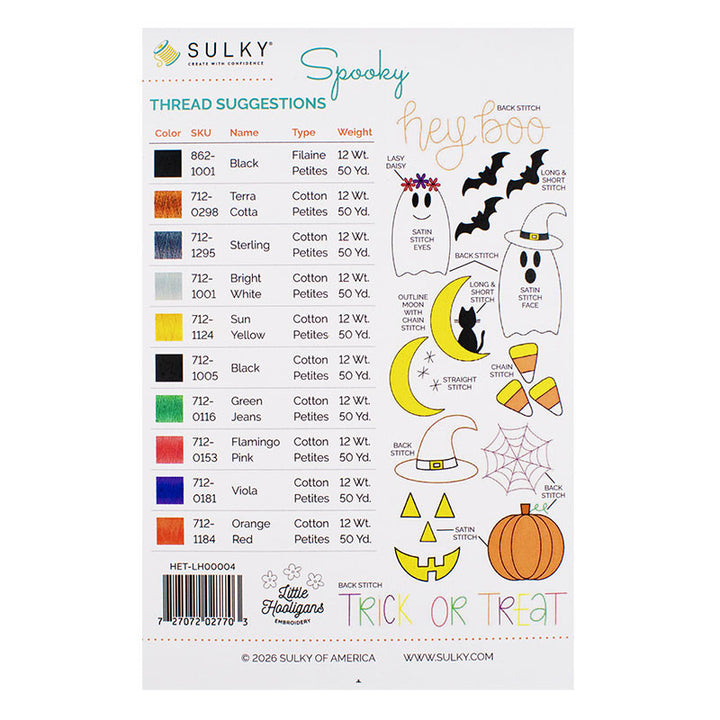 Spooky Stick & Stitch Embroidery Patterns