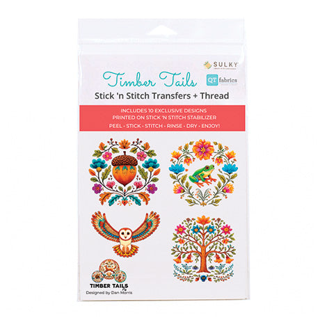 Timber Tales Stick & Stitch Embroidery Patterns & Thread Set