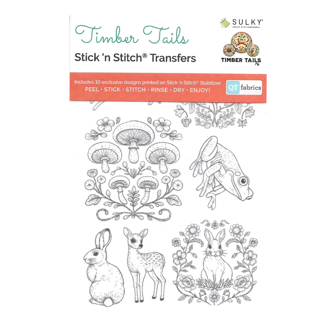 Timber Tales Stick & Stitch Embroidery Patterns & Thread Set