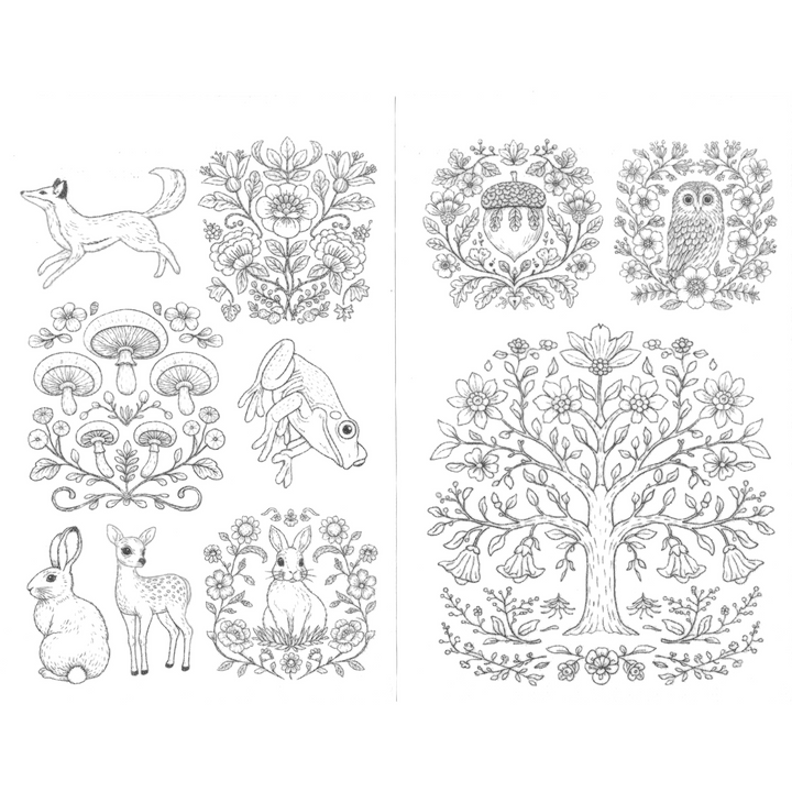 Timber Tales Stick & Stitch Embroidery Patterns & Thread Set