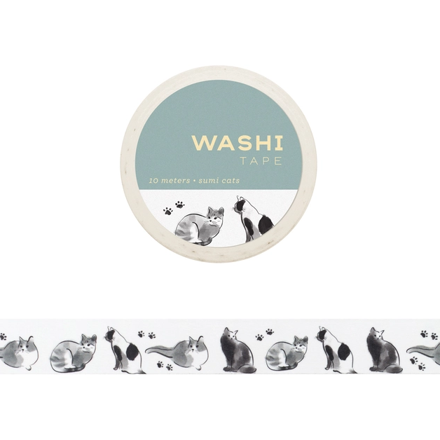 Sumi Cats Washi Tape