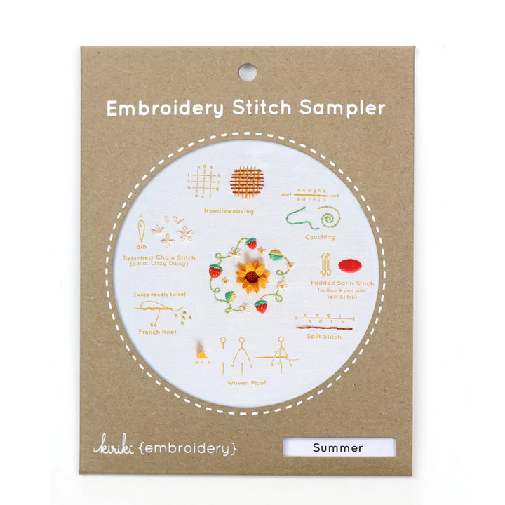 Summer Embroidery Stitch Sampler