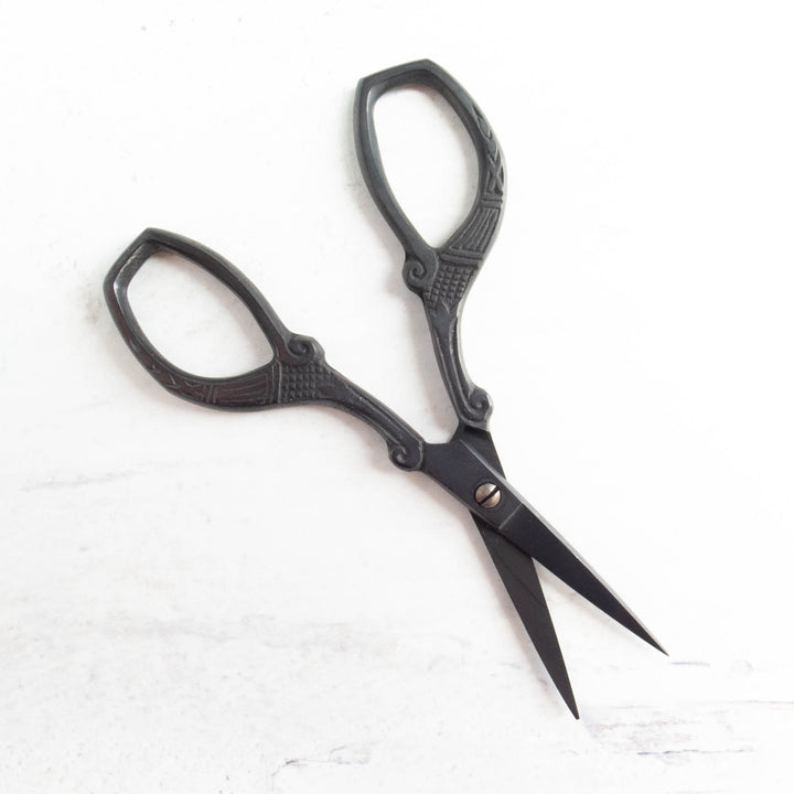 Squared Scroll Japanese Steel Embroidery Scissors