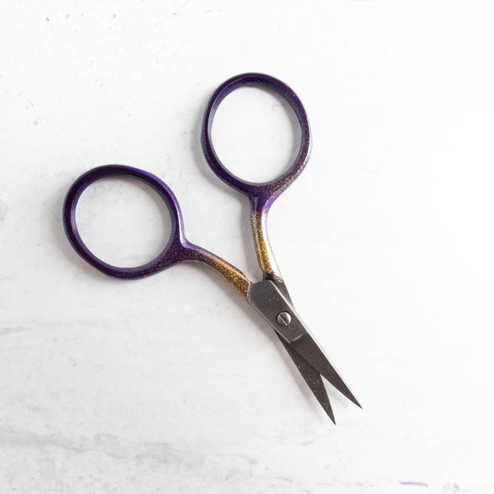 Purple and Gold Sparkle Embroidery Scissors