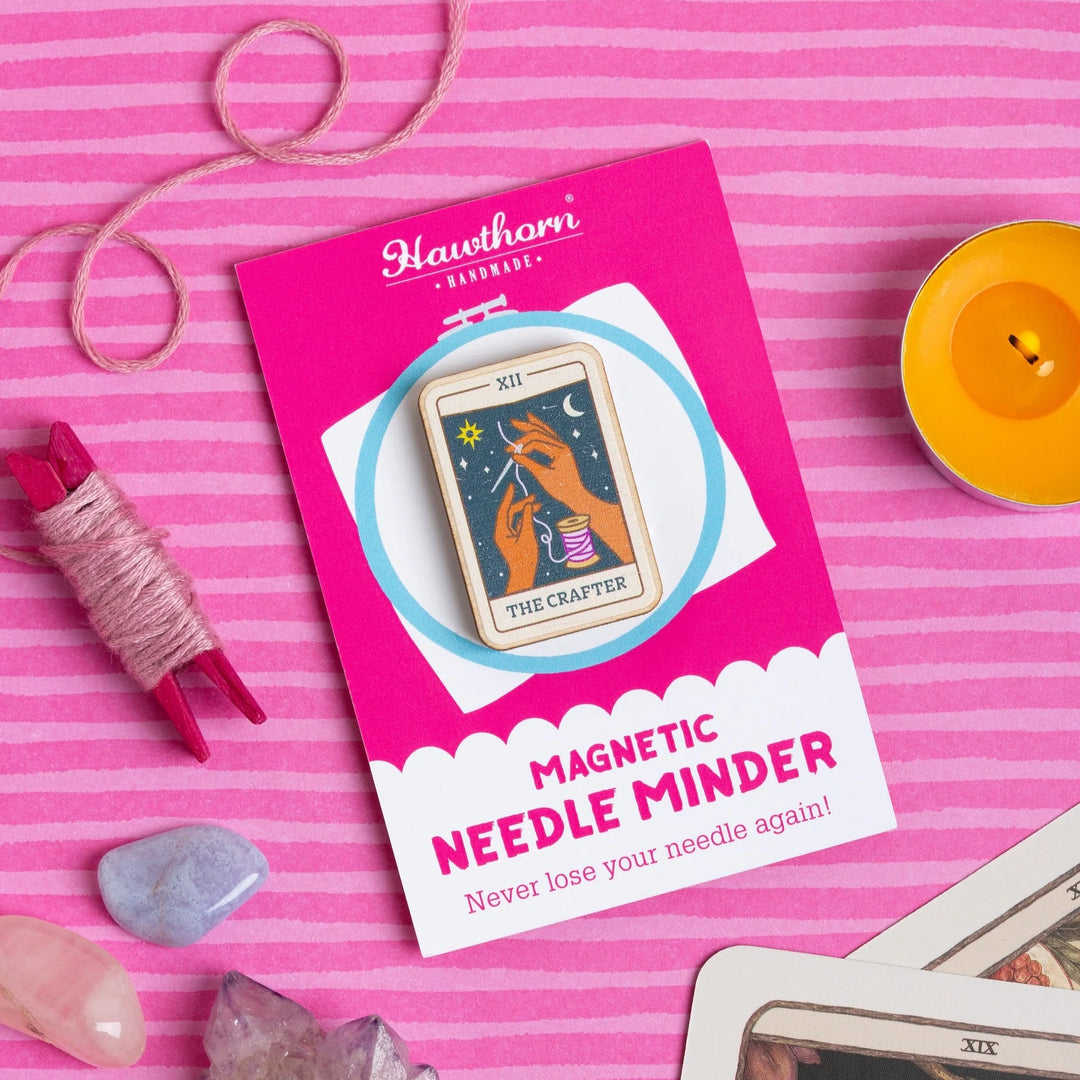 The Crafter Tarot Card Wooden Needle Minder