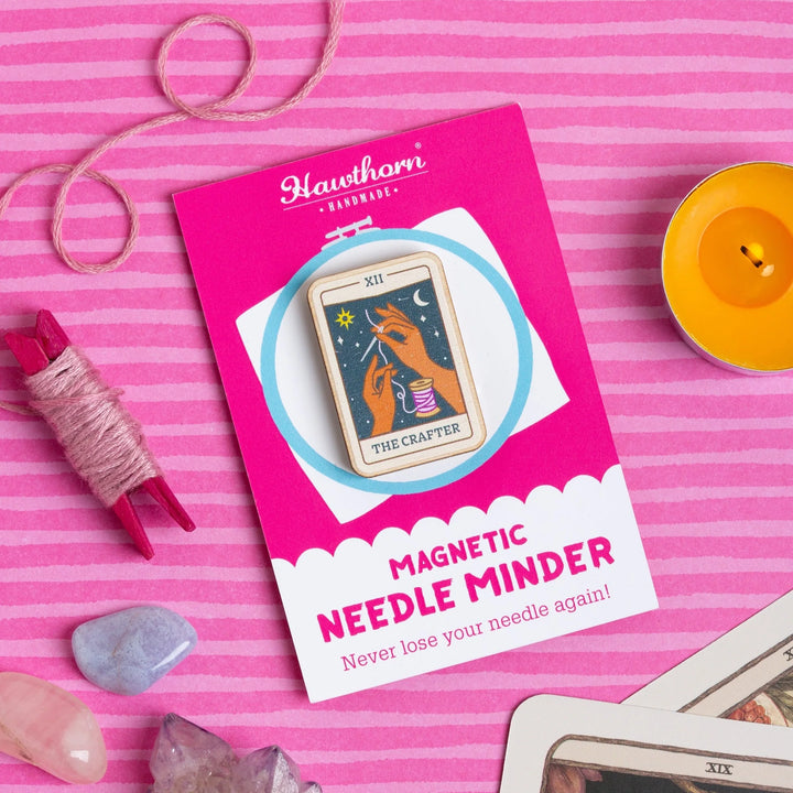 The Crafter Tarot Card Wooden Needle Minder