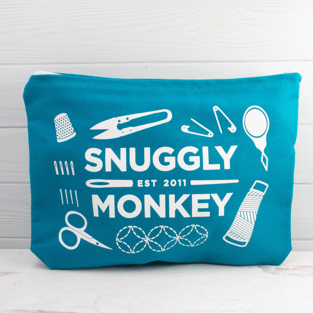 Snuggly Monkey Double Sided Project Bag
